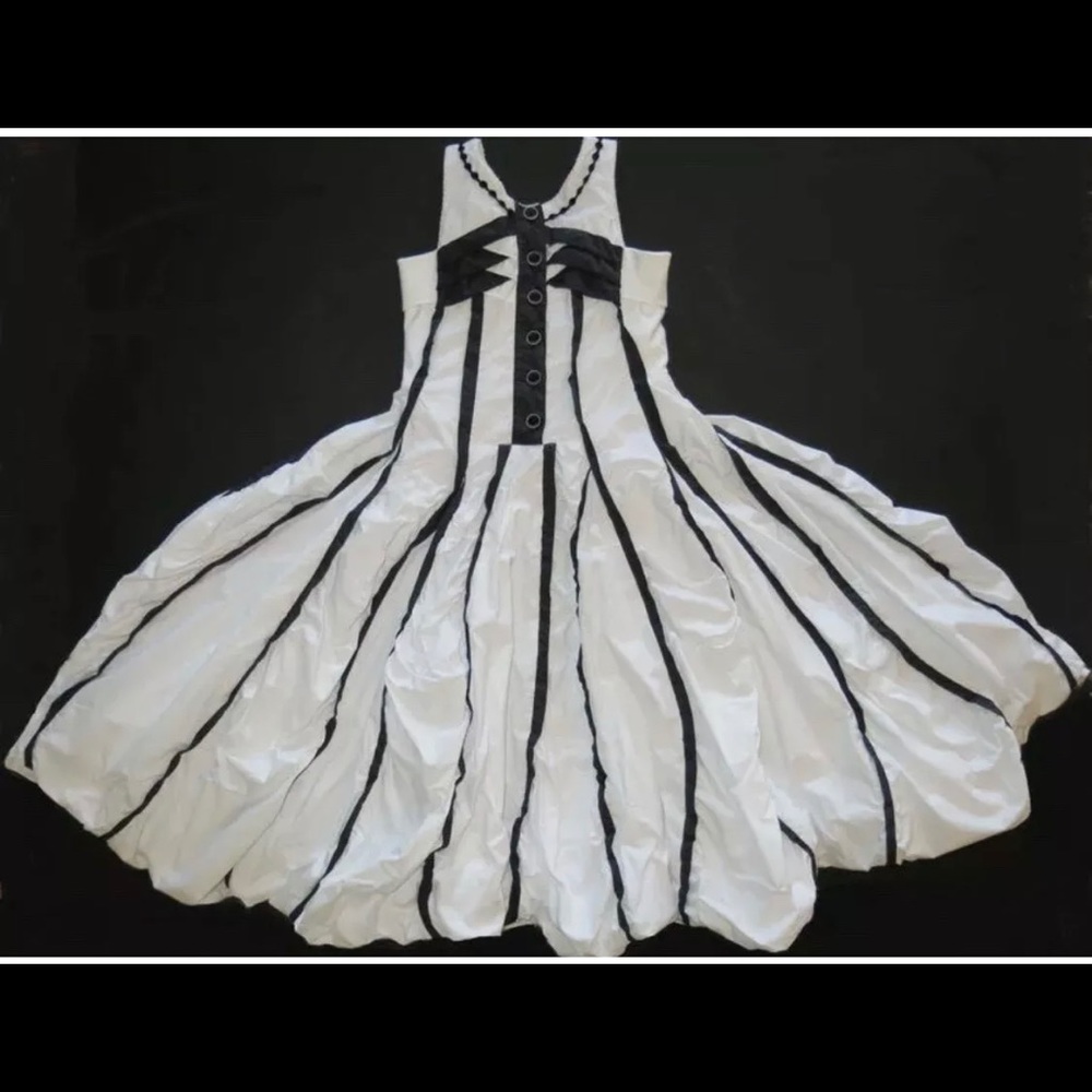 Jottum  Girls Surprise White Dark Navy Dress Sasha
